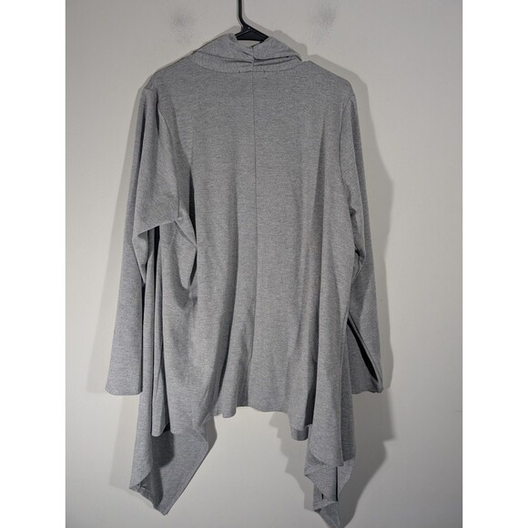 Torrid Womens Grey Brushed Ponte Drape Front Cardigan Plus Sz 2X Mature Modest - Picture 2 of 8